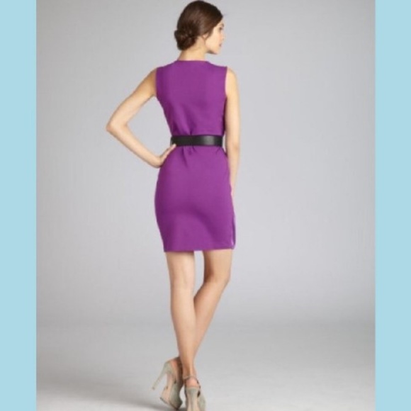 NWT HALSTON HERITAGE Orchid Purple Draped Dress - Picture 2 of 6